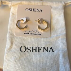 Oshena designer‎ beachwear Gold Geometric Earrings